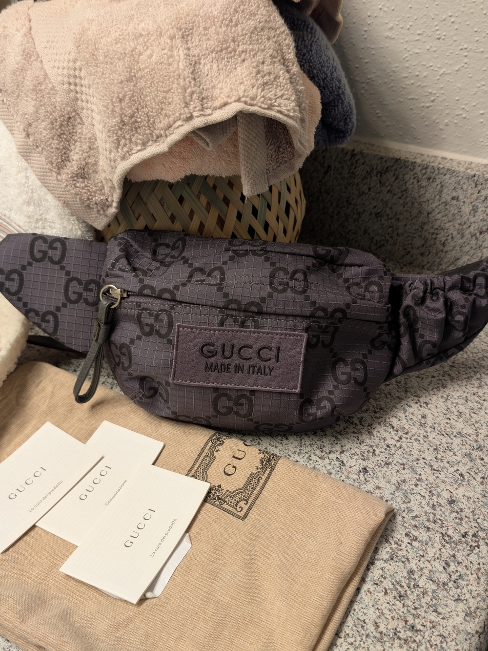 Gucci Off The Grid GG Nylon Belt Bag - (Anthracite) - New with Tags